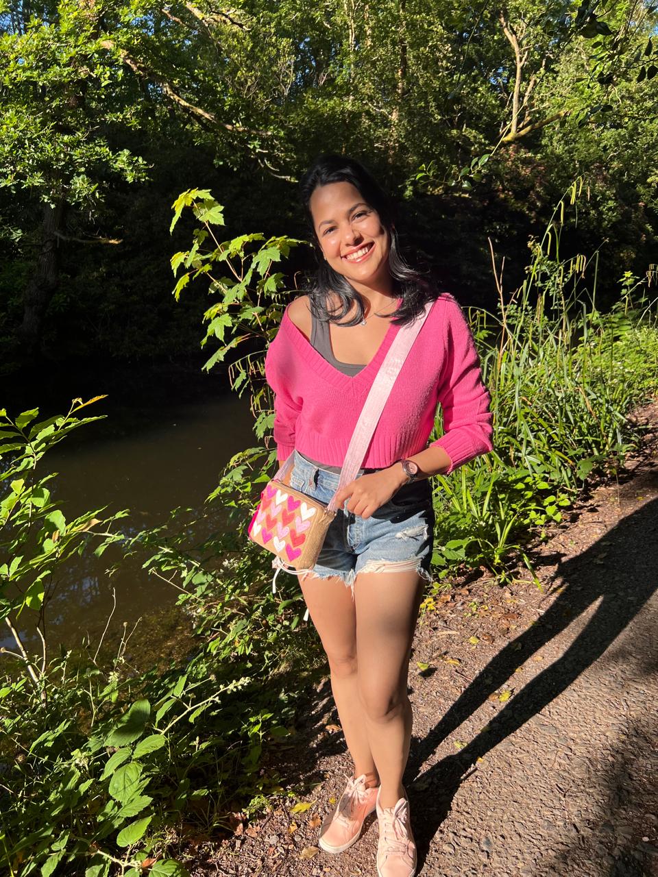 All Hearts Pink Jute Box Bag