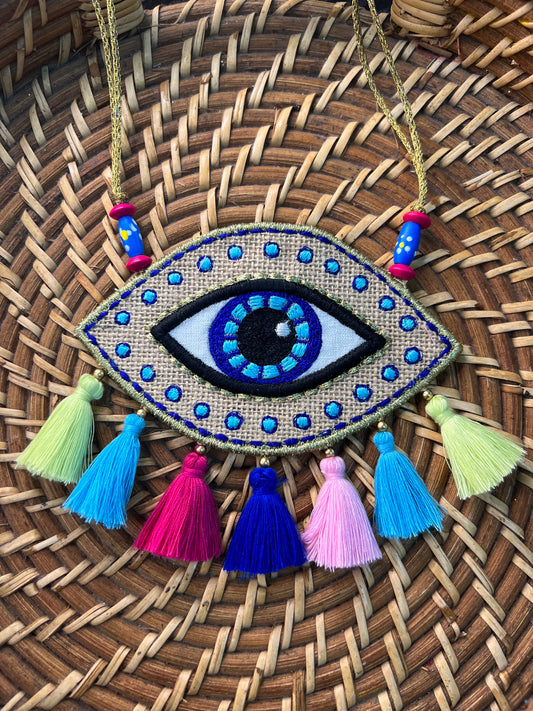 Evil eye neck piece