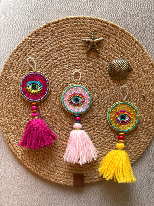 Nazar Battu Beaded Charm (Yellow)