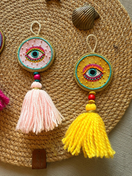 Nazar Battu Beaded Charm (Yellow)