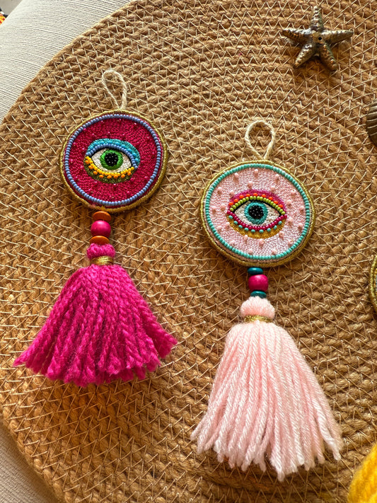 Nazar Battu Beaded Charm (Light Pink)