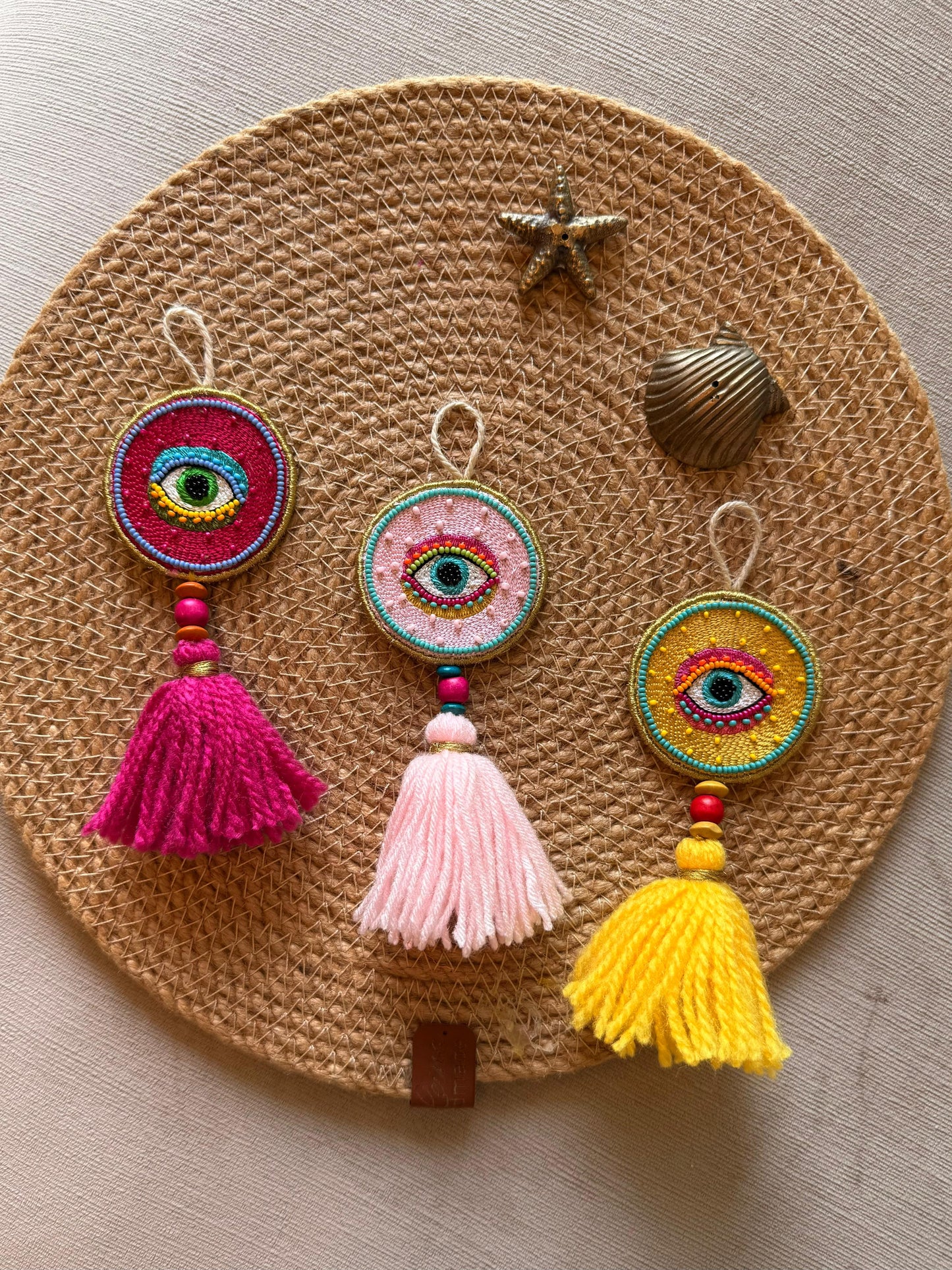 Nazar Battu Beaded Charm (Light Pink)