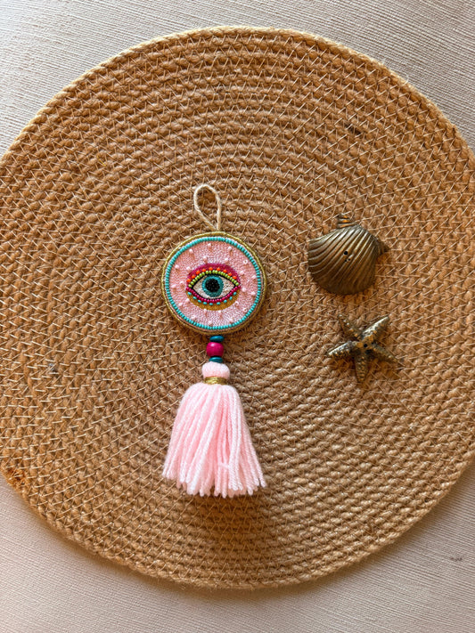 Nazar Battu Beaded Charm (Light Pink)