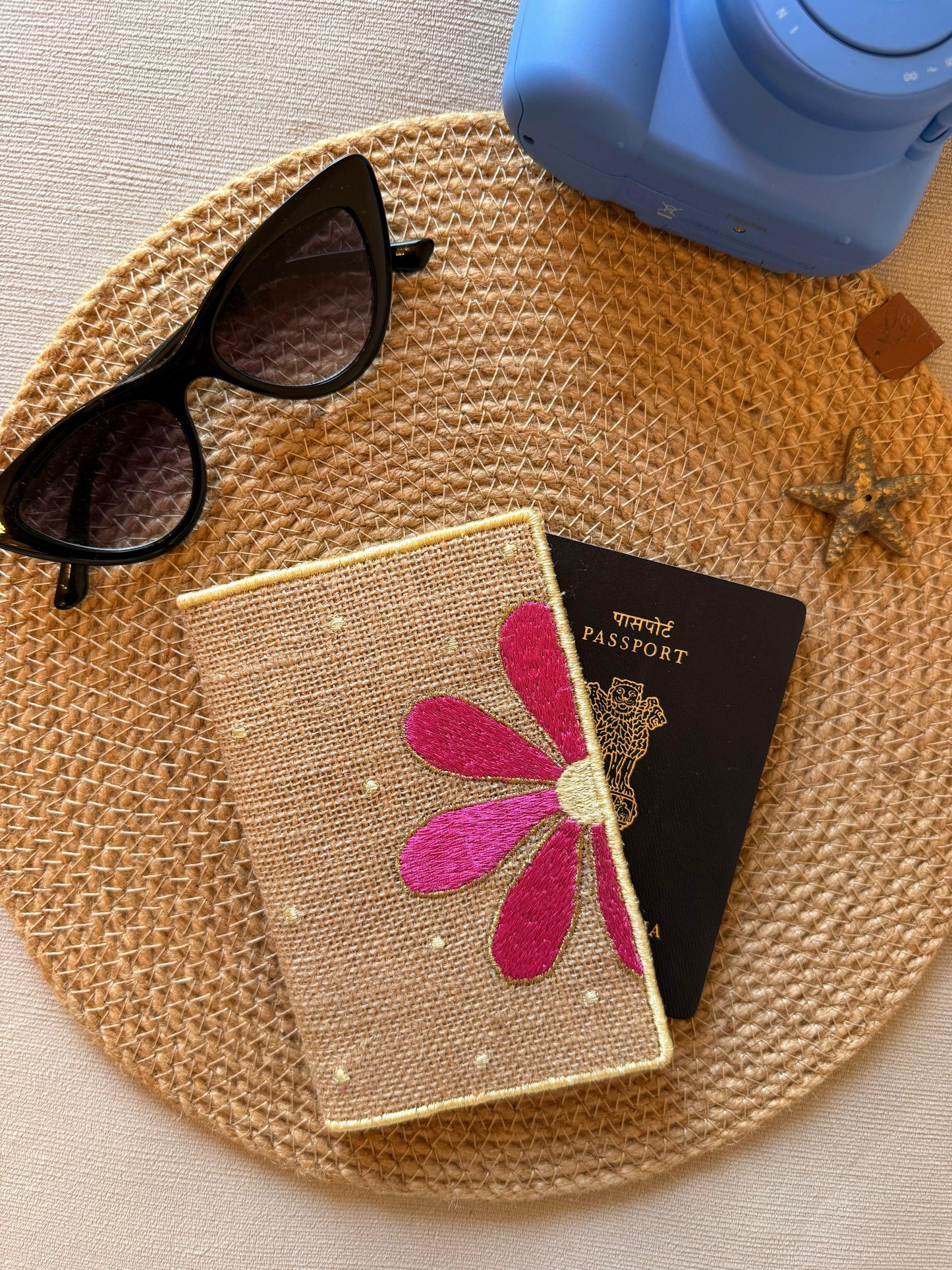 Pink Petals Trails Passport Cover