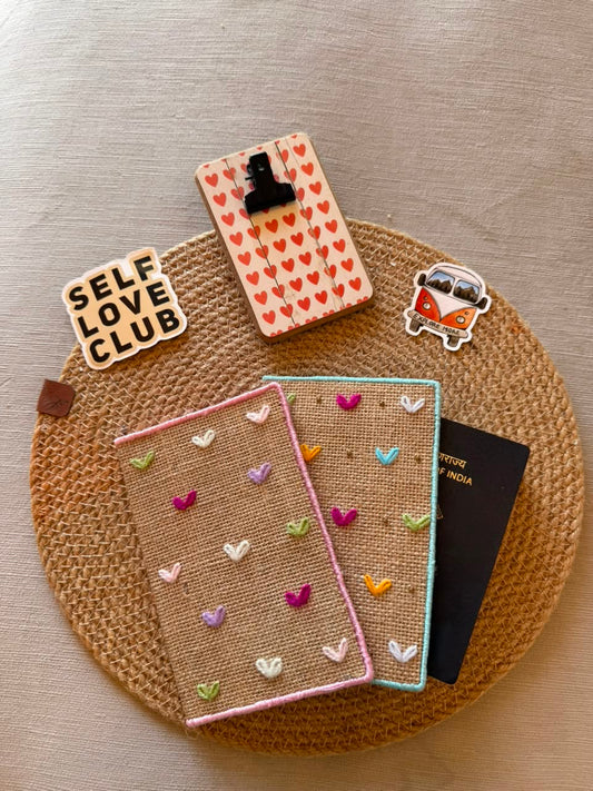 Pastel Little Hearts Passport Cover