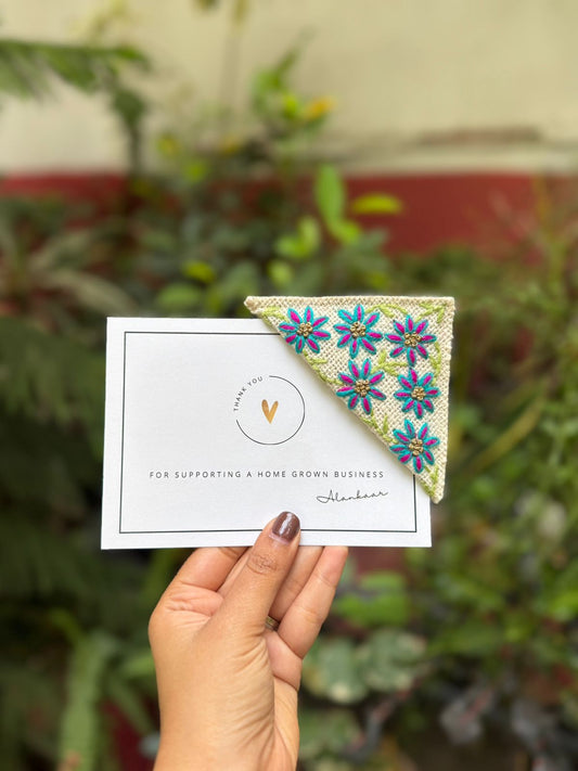 Teal Petal Palette Bookmark