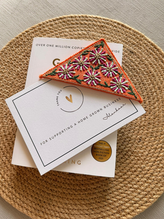 Pink Floral Bookmark