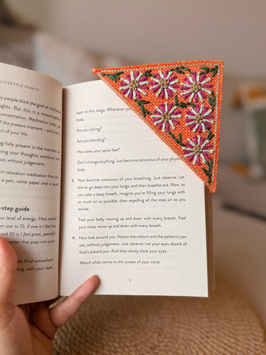 Pink Floral Bookmark