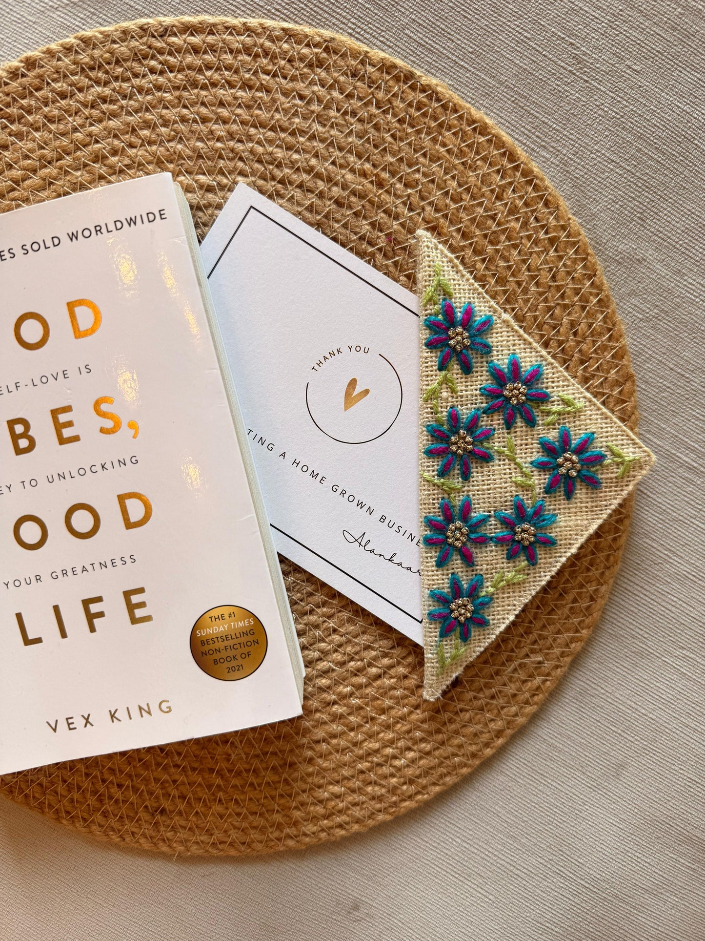 Teal Petal Palette Bookmark