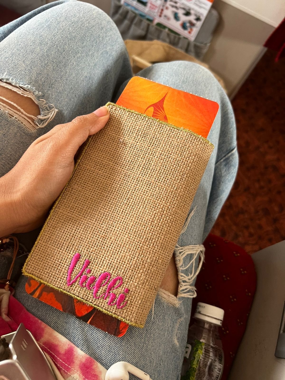 Hearty Jute Passport Holder