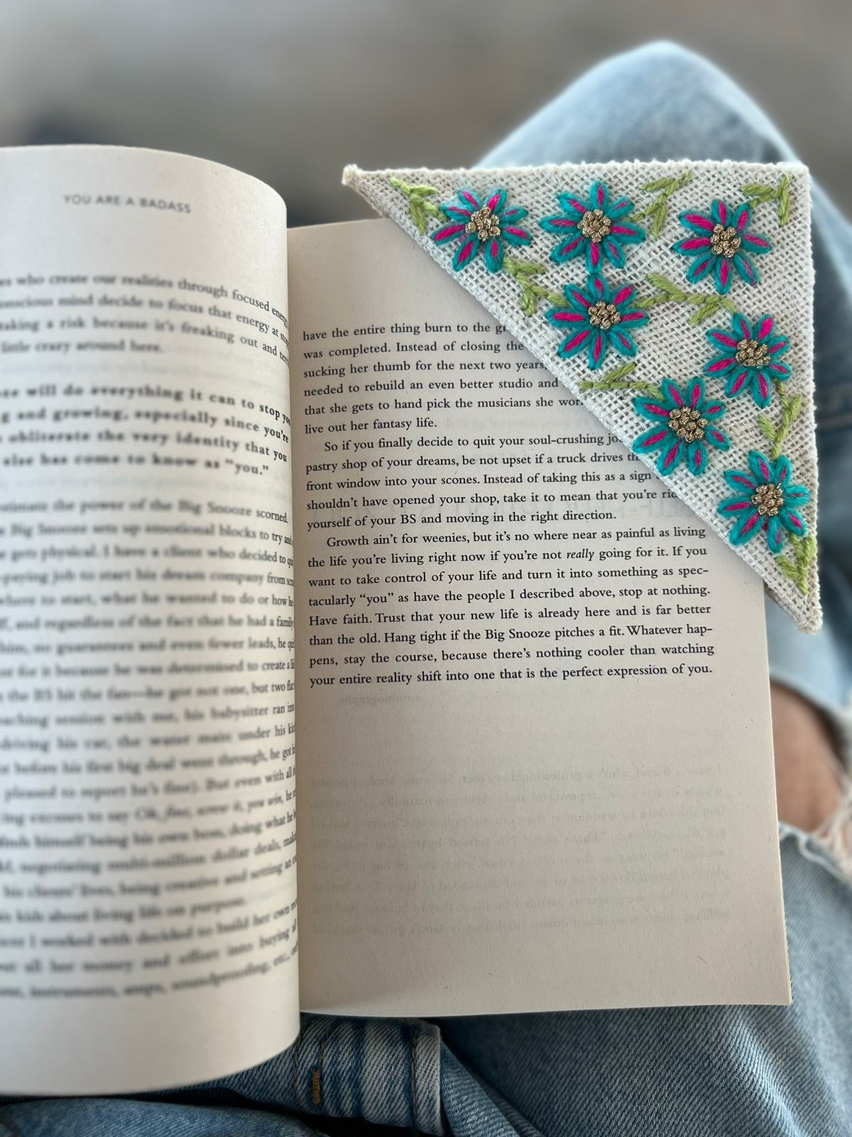 Teal Petal Palette Bookmark