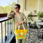 It Was All Yellow - Embroidered Jute Bag