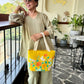 It Was All Yellow - Embroidered Jute Bag