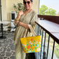 It Was All Yellow - Embroidered Jute Bag