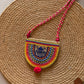 Tribal art neck piece with pocket