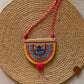 Tribal art neck piece with pocket