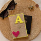 Hearts and Initials Passport Cover