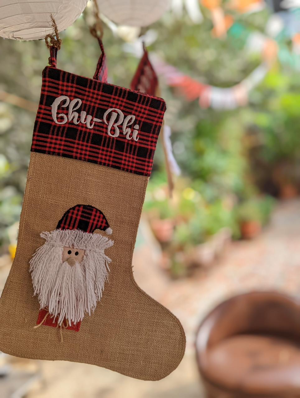 Jute Christmas Stocking