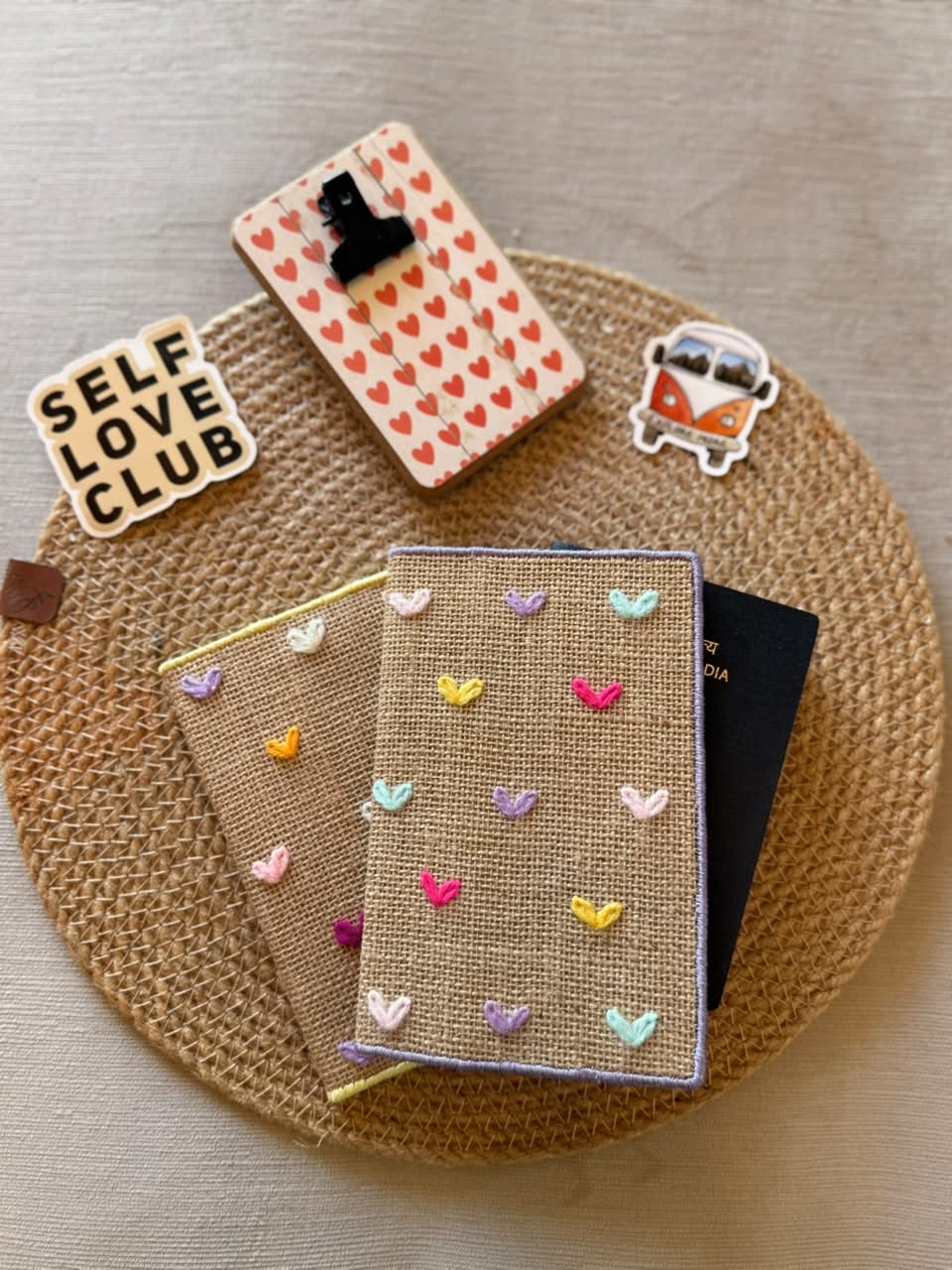 Pastel Little Hearts Passport Cover